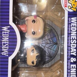 Funko Pop! Wednesday & Enid Vinyl Figures - Black, Pink, Orange